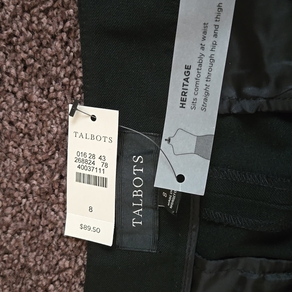 NEW Talbots Black Heritage Straight Leg Pants 8 - Picture 3 of 7